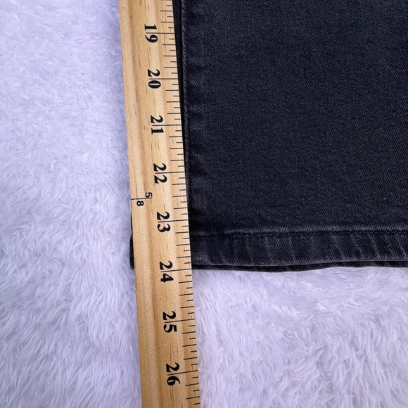 Levi's Jeans Womens 30 Black Mile High Cropped Wide Leg Button Fly High Rise - Picture 8 of 9